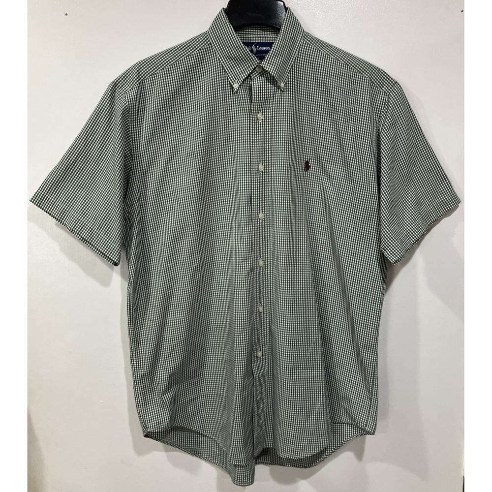 Polo Ralph Lauren Blake Button Down Shirt Men's Medium Green White Check Print